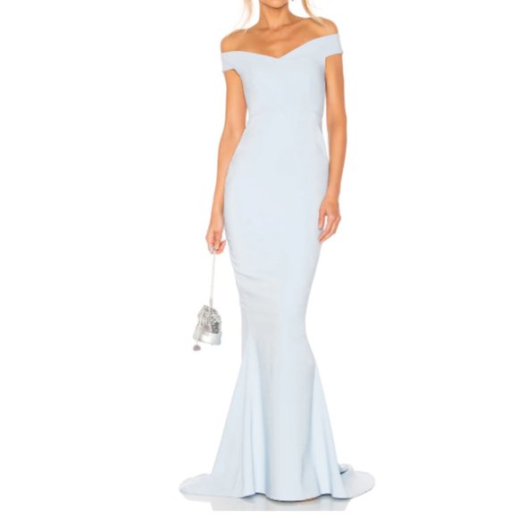 NOOKIE ALLURE EVENING DRESS in dusty blue - Picture 4 of 13